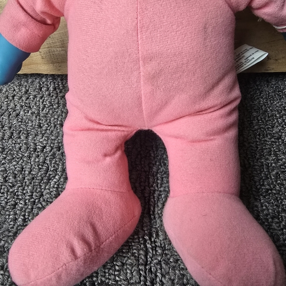 Vintage Peyo Peluche 1996 Baby Rose Smurf Plush Retro Electronic Blue Pink - Picture 5 of 11